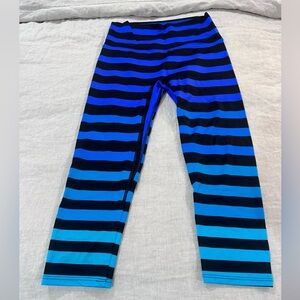 K-Deer Blue Stripe Leggings Large